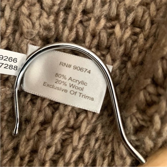 Boston Proper Wool Fringe Shawl Collar Sweater - Picture 4 of 6